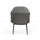 Modrest Cora - Modern Grey Fabric & Leatherette Dining Chair