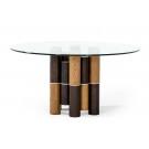 Modrest Greta - Modern Glass & Walnut Dining Table image