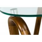 Modrest Lassen - Modern Glass & Walnut End Table