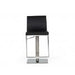 Modrest Folsum - Modern Black & Brushed Stainless Steel Bar Stool image