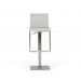 Modrest Folsum - Modern Light Grey & Brushed Stainless Steel Bar Stool image