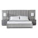 Modrest Buckley - Grey & Black Stainless Steel Bedroom Set image