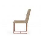 Modrest Barker - Modern Beige & Brush Gold Dining Chair (Set of 2) image