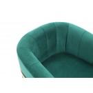 Modrest Trask Modern Green Velvet & Rosegold Accent Chair