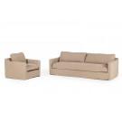 Divani Casa Admiral - Modern Classic Sand Fabric Sofa