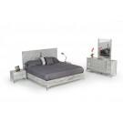 Nova Domus Alexa Italian Modern Grey Bed