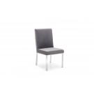 Modrest Reba Modern Grey Velvet & Stainless Steel Dining Chair (Set of 2)