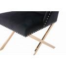 Modrest Alexia Modern Black & Rosegold Dining Chair