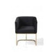 Modrest Yukon Modern Black Velvet & Gold Dining Chair image