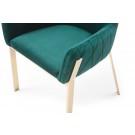 Modrest Robin Modern Green Velvet & Gold Dining Chair