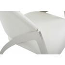 Modrest Rabia Modern White Leatherette Accent Chair