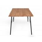 Modrest Barnum - Industrial Oak and Black Iron Live Edge Dining Table