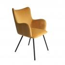 Modrest Barrett - Modern Yellow Velvet Dining Chair image