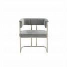 Modrest Bavaria - Modern Light Grey & Stainless Steel Dining Chair image