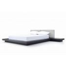 Modrest Opal Modern Wenge & Grey Platform Bed