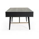 Modrest Billy Modern Black Oak & Gold Coffee Table