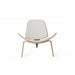 Modrest Warren Modern White & Walnut Accent Chair image