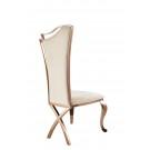 Modrest Bonnie - Beige Velvet & Rose Gold Dining Chair (Set of 2)