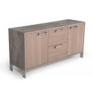 Nova Domus Boston Modern Brown Oak & Faux Concrete Office File Cabinet