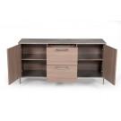 Nova Domus Boston Modern Brown Oak & Faux Concrete Office File Cabinet