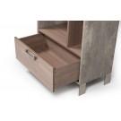 Nova Domus Boston Modern Brown Oak & Faux Concrete Bookcase