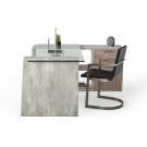 Nova Domus Boston Modern Glass & Faux Concrete Desk