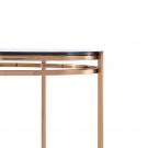 Modrest Bradford - Modern Smoked Glass & Rosegold End Table