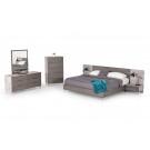 Nova Domus Bronx Italian Modern Faux Concrete & Grey Bed