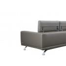 Divani Casa Brustle - Modern Dark Grey Eco-Leather 89" Sofa