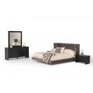 Nova Domus Bryan Modern Grey Velvet & Gold Bed