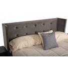 Nova Domus Bryan Modern Grey Velvet & Gold Bed