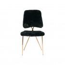 Candace - Modern Black Faux Fur Dining Chair (Set of 2) image