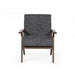 Modrest Candea - Mid-Century Walnut and Grey Accent Chair image