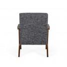 Modrest Candea - Mid-Century Walnut and Grey Accent Chair