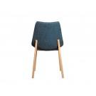 Modrest Chrissy - Modern Blue Fabric Dining Chair (Set of 2)