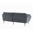 Divani Casa Cody - Modern Dark Grey Fabric Sofa