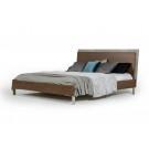 Nova Domus Conner Modern Dark Walnut & Faux Concrete Bed