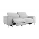 Divani Casa Cyprus - Contemporary Grey Fabric 3-Seater Sofa w/ Electric Recliners image