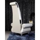 Divani Casa Luxe - Neo-Classical Pearl White Italian Leather Tall Chair