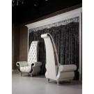 Divani Casa Luxe - Neo-Classical Pearl White Italian Leather Tall Chair