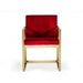 Modrest Defoe - Modern Red Velvet Accent Chair image