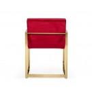 Modrest Defoe - Modern Red Velvet Accent Chair