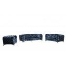 Divani Casa Delilah Modern Blue Fabric Loveseat