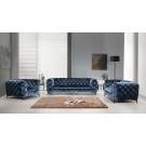 Divani Casa Delilah Modern Blue Fabric Loveseat