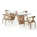 Modrest Draper Contemporary Walnut & Glass Dining Table image