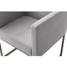 Modrest Marty - Modern Grey & Copper Antique Brass Dining Chair