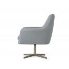 Divani Casa Elvin - Modern Grey Fabric Swivel Lounge Chair image