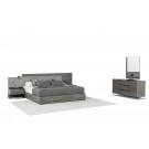 Nova Domus Enzo Italian Modern Grey Oak & Fabric Bedroom Set