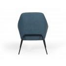 Modrest Esteban - Industrial Blue Eco-Leather Accent Chair