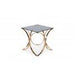 Modrest Reklaw Modern Smoked Glass & Rosegold End Table image